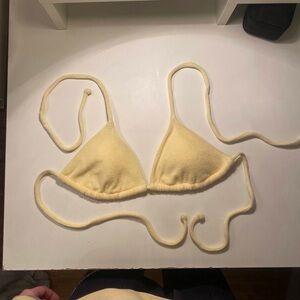 Yellow Triangle Soft Bikini Top